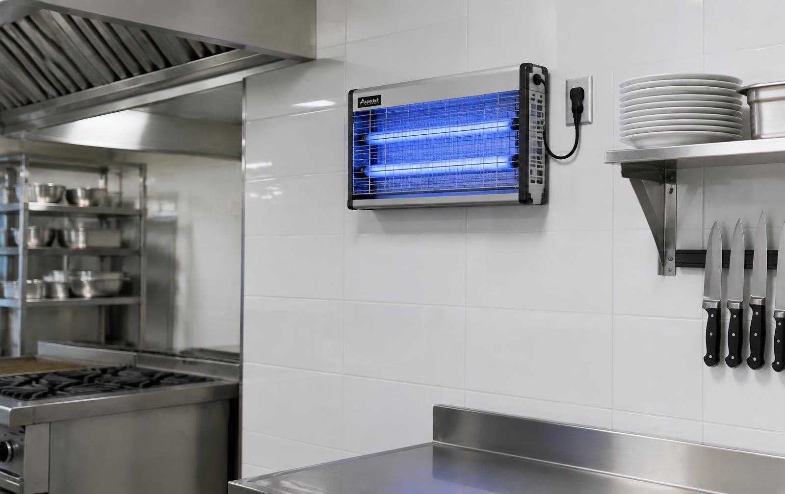 Electric fly killer unit on a commercial kitchen wall in Cork